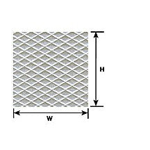 Plastruct G gauge White Tread Plate  Sheet 3-7/8" x 2-1/4" (2 per pack)