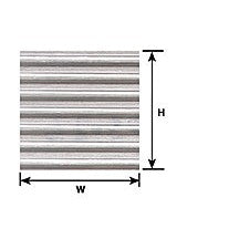 Plastruct #1 size White Corrugated Siding 11" x 7" (2 per pack)