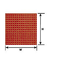 Plastruct 1/8" White Square Tile Sheet 12" x 7" (2 per pack)