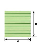 Plastruct 3/16" White Clapboard Siding Sheet 12" x 7" (2 per pack)