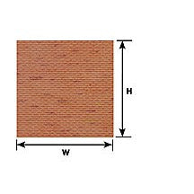 Plastruct TT gauge Red Clay Brick Sheet x 12 (2 per pack)