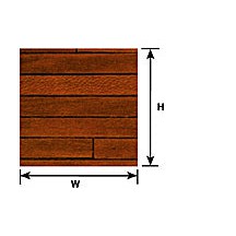 Plastruct Dollhouse Scale Dark Hardwood Floor Paper Sheet 7-1/2" x 10" (1 per pack)