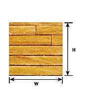 Plastruct Dollhouse Scale Light Hardwood Floor Paper Sheet 7-1/2" x 10" (1 per pack)