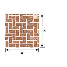 Plastruct G gauge Interlocking Paving Paper Sheet 7-1/2" x 10" (1 per pack)