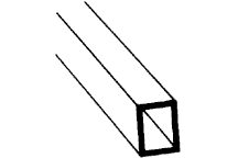 Plastruct 3/8" x 1/4" Polystyrene Rectangular Tubing 15" Length (5 per pack)