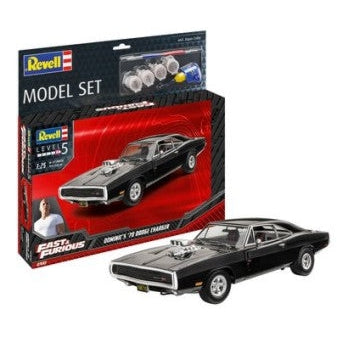 Revell 1/25 Fast & Furious Dominic's 1970 Dodge Charger Car w/paint & glue