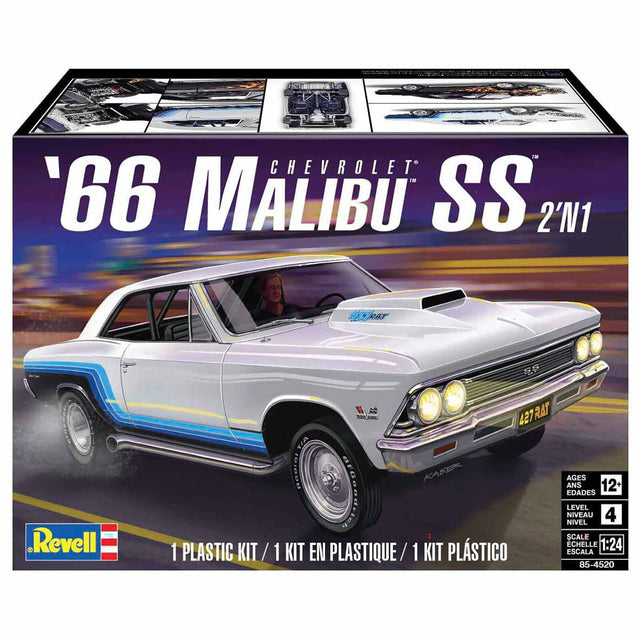 Revell 1/24 66 Chevy Malibu SS 2N1 Model Kit Model Parts Warehouse