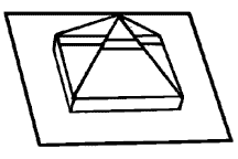 Plastruct 1" x 1" Square Pyramid Skylight (2 per pack)