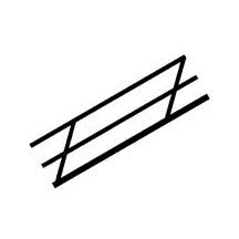 Plastruct N gauge Gray ABS Stair Rail 3-5/8" Length (2 per pack)