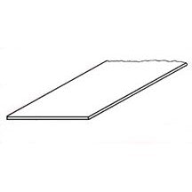 Plastruct .100" x 7" x 12"Polystyrene White Plain Sheet (2 per pack)