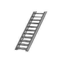 Plastruct O gauge White Polystyrene Stairway 3" Length 2'-6" Scale Width (1 per pack)