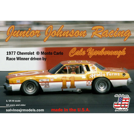 Salvinos JR Models Junior Johnson Racing #11 Chevy 1977 Monte Carlo - Driver Ca Model Parts Warehouse