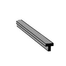 Plastruct Dark Gray ABS Tee - 1/16" (1.6mm) x 1/16" (1.6mm) - .020 (0.,5mm) thick - 10" (250mm) Length (8 per pack)