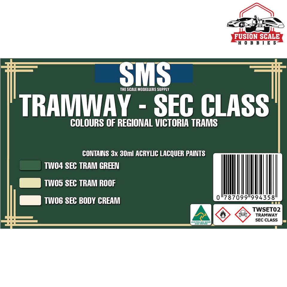 Scale Modelers Supply Sec Class Tram Color Set