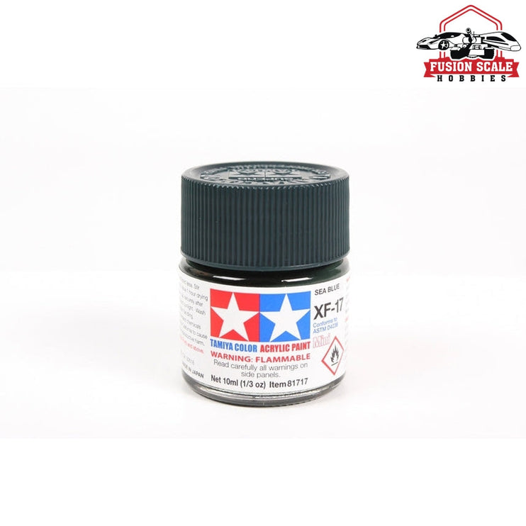 Tamiya Acrylic Mini XF-17 Sea Blue 10ml Bottle Model Parts Warehouse