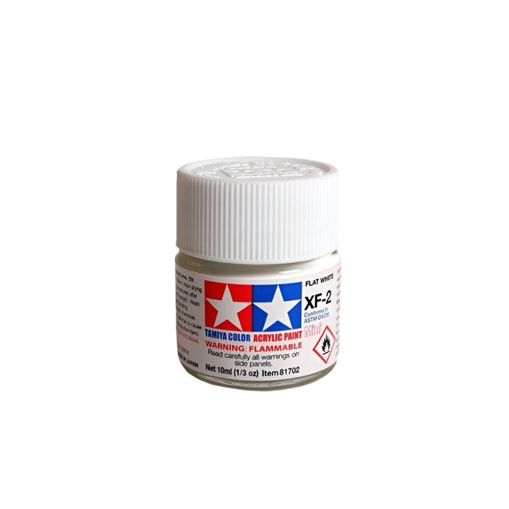 Tamiya Acrylic Mini XF-2 Flat White 10ml Bottle Fusion Scale Hobbies 