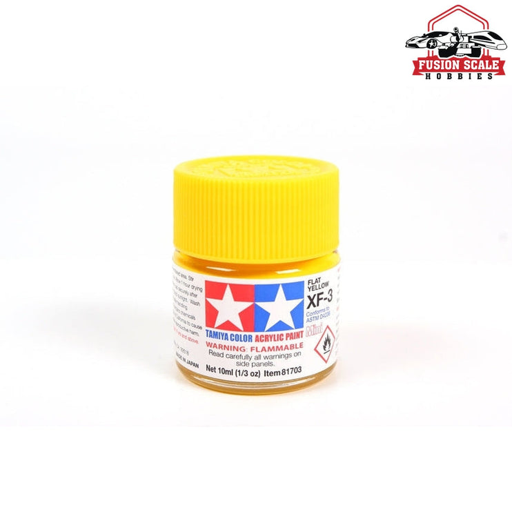 Tamiya Acrylic Mini XF-3 Flat Yellow 10ml Bottle Model Parts Warehouse