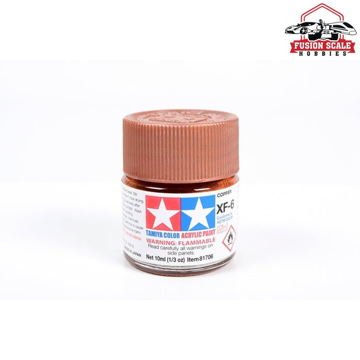 Tamiya Acrylic Mini XF-6 Copper 10ml Bottle Model Parts Warehouse