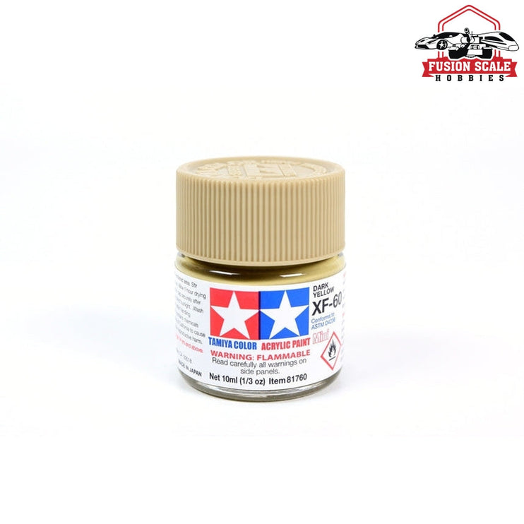 Tamiya Acrylic Mini XF-60 Dark Yellow 10ml Bottle Model Parts Warehouse