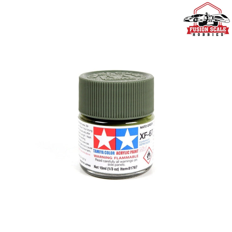 Tamiya Acrylic Mini XF-67 NATO Green 10ml Bottle Model Parts Warehouse