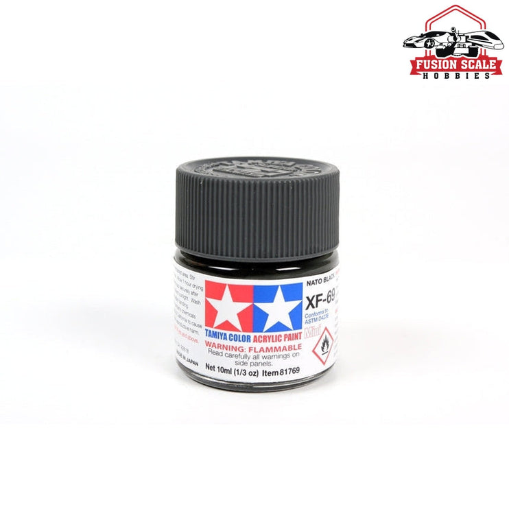 Tamiya Acrylic Mini XF-69 NATO Black 10ml Bottle Model Parts Warehouse