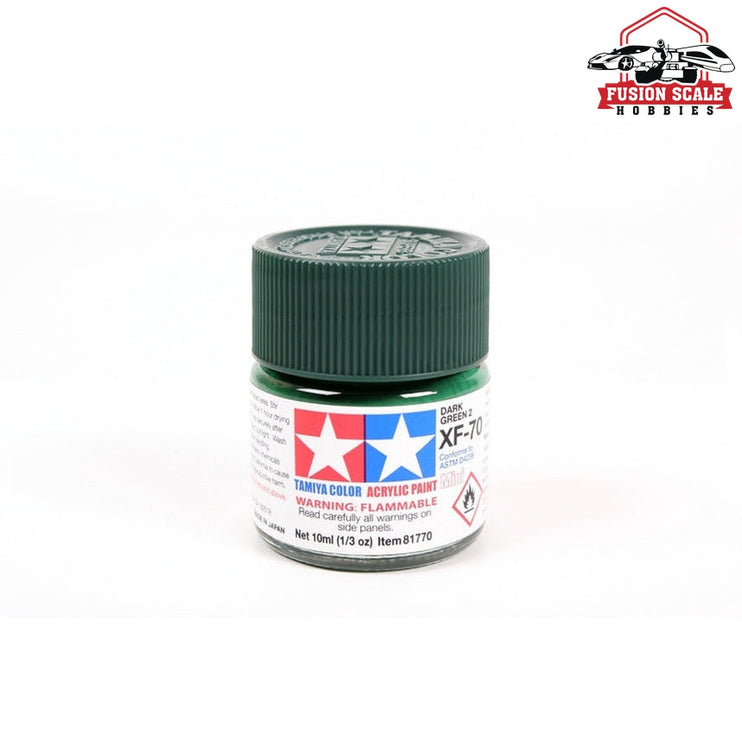 Tamiya Acrylic Mini XF-70 Dark Green 2 10ml Bottle Model Parts Warehouse