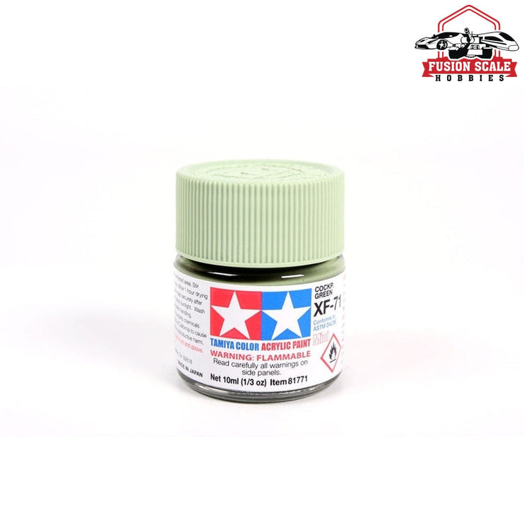 Tamiya Acrylic Mini XF-71 Cockpit Green 10ml Bottle Model Parts Warehouse