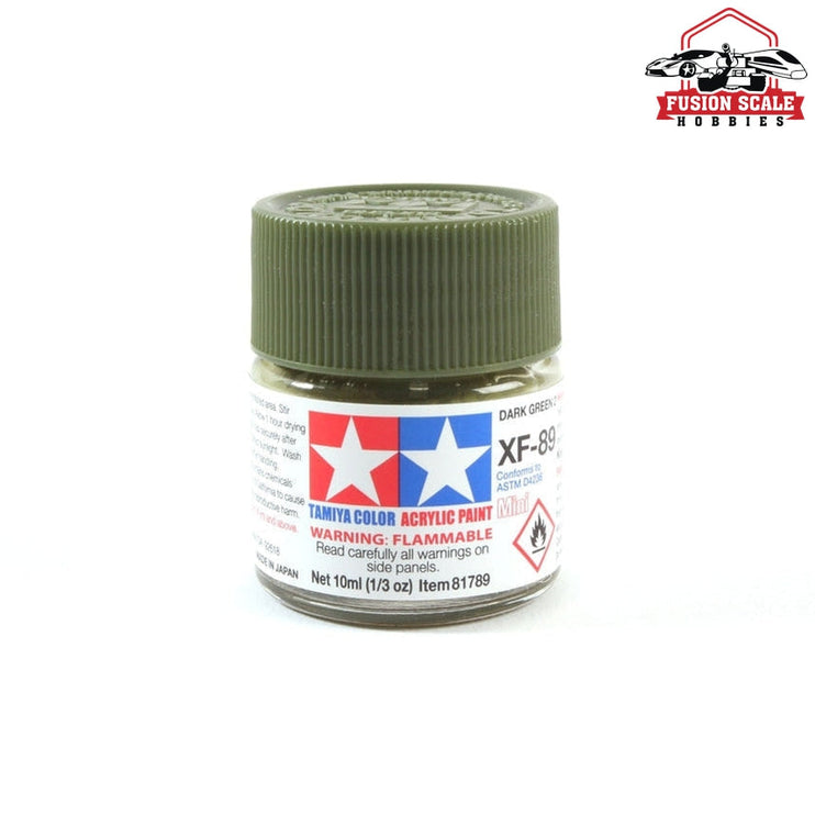 Tamiya Acrylic Mini XF-89 Dk Green 2 10ml Bottle Model Parts Warehouse