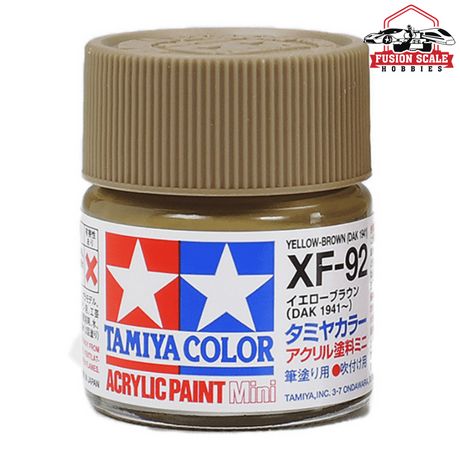 Tamiya Acrylic Mini XF-92 Yellow Brown DAK1941 10ml Bottle Model Parts Warehouse