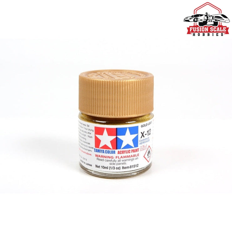 Tamiya Acrylic X-12 Gold Leaf 10ml Bottle Model Parts Warehouse