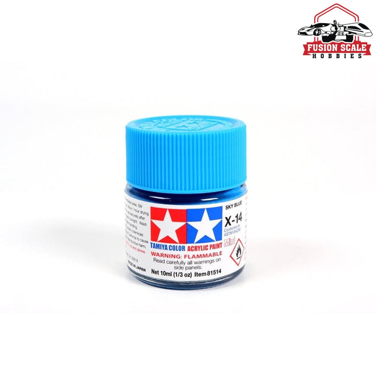 Tamiya Acrylic X-14 Sky Blue 10ml Bottle Model Parts Warehouse