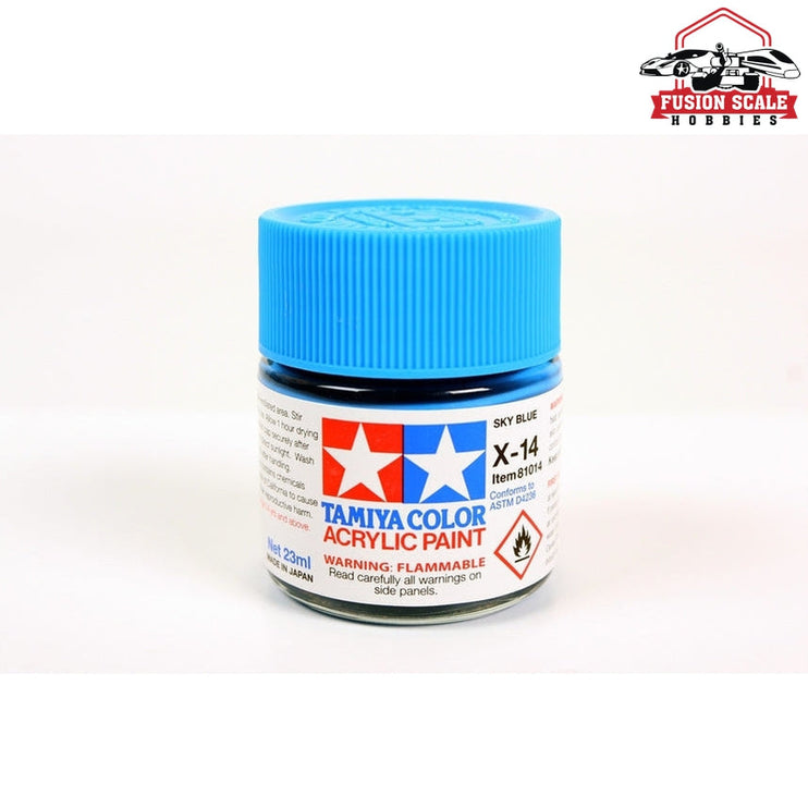 Tamiya Acrylic X-14 Sky Blue 23ml Bottle Model Parts Warehouse