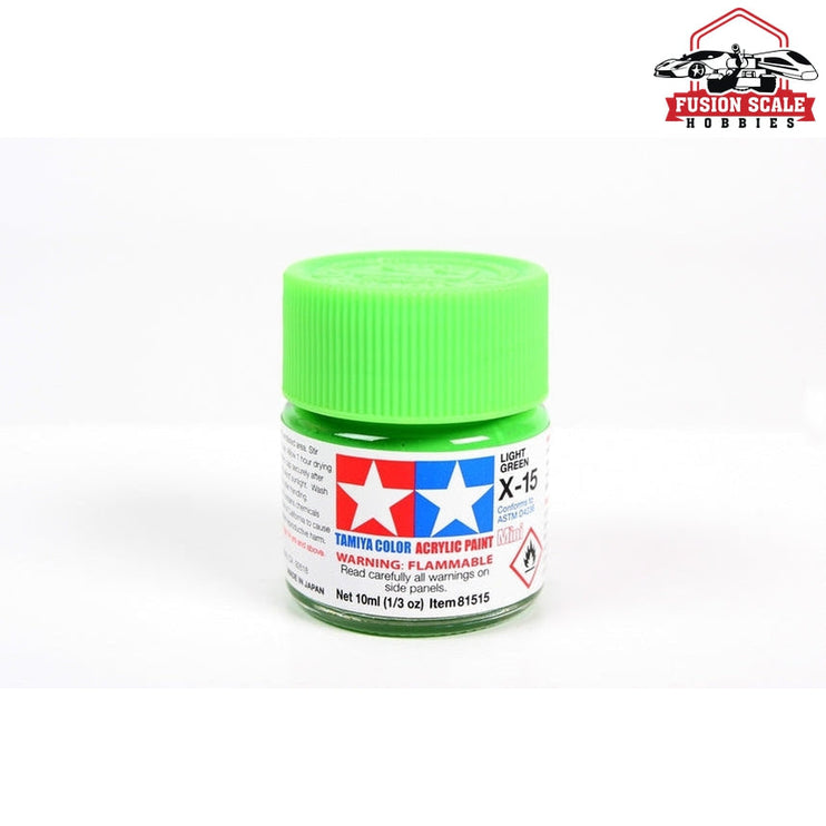 Tamiya Acrylic X-15 Light Green 10ml Bottle Model Parts Warehouse