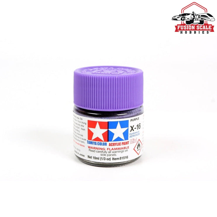 Tamiya Acrylic X-16 Purple 10ml Bottle Model Parts Warehouse