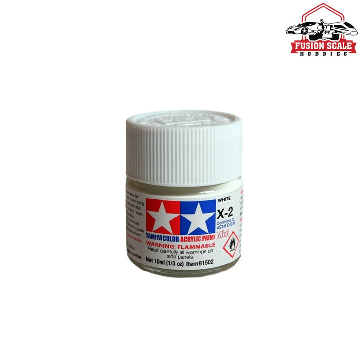 Tamiya Acrylic X-2 White 10ml Bottle Model Parts Warehouse