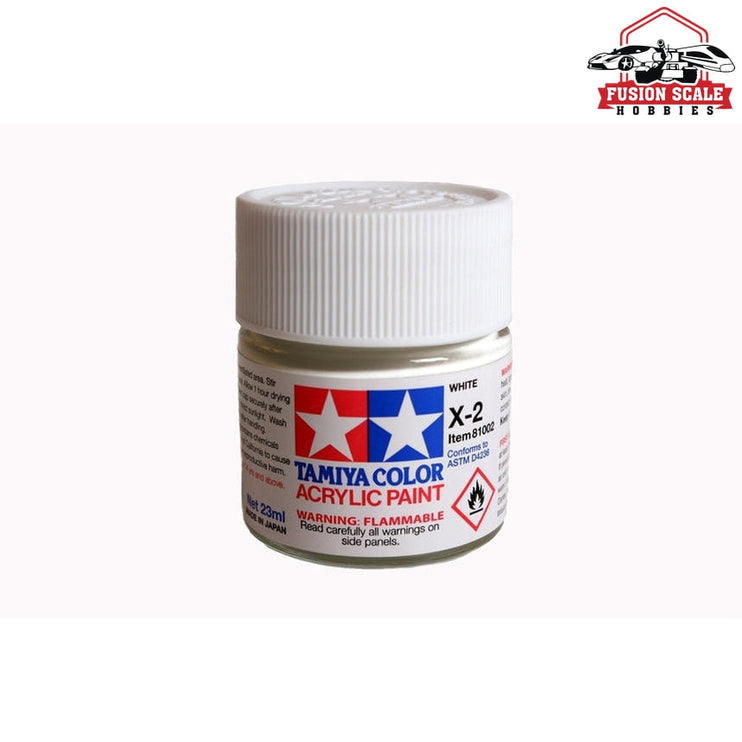 Tamiya Acrylic X-2 White 23ml Bottle Model Parts Warehouse