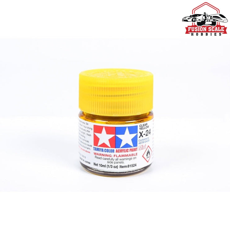 Tamiya Acrylic X-24 Clear Yellow 10ml Bottle Model Parts Warehouse