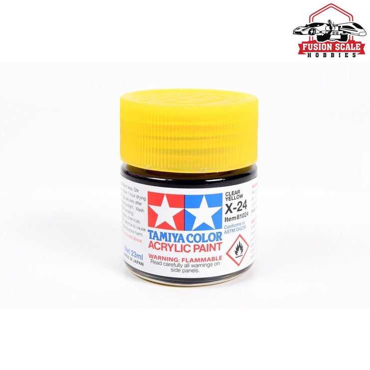 Tamiya Acrylic X-24 Clear Yellow 23ml Bottle Model Parts Warehouse