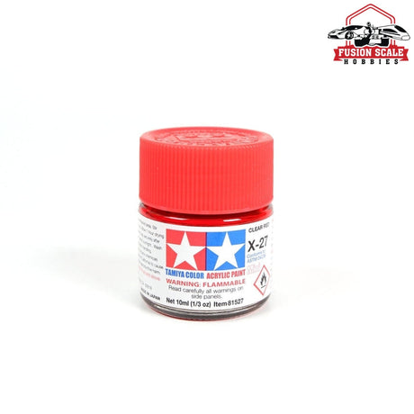 Tamiya Acrylic X-27 Clear Red 10ml Bottle Model Parts Warehouse