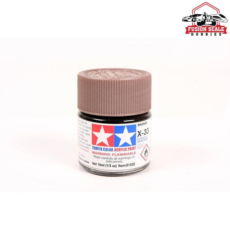 Tamiya Acrylic X-33 Bronze 10ml Bottle Model Parts Warehouse