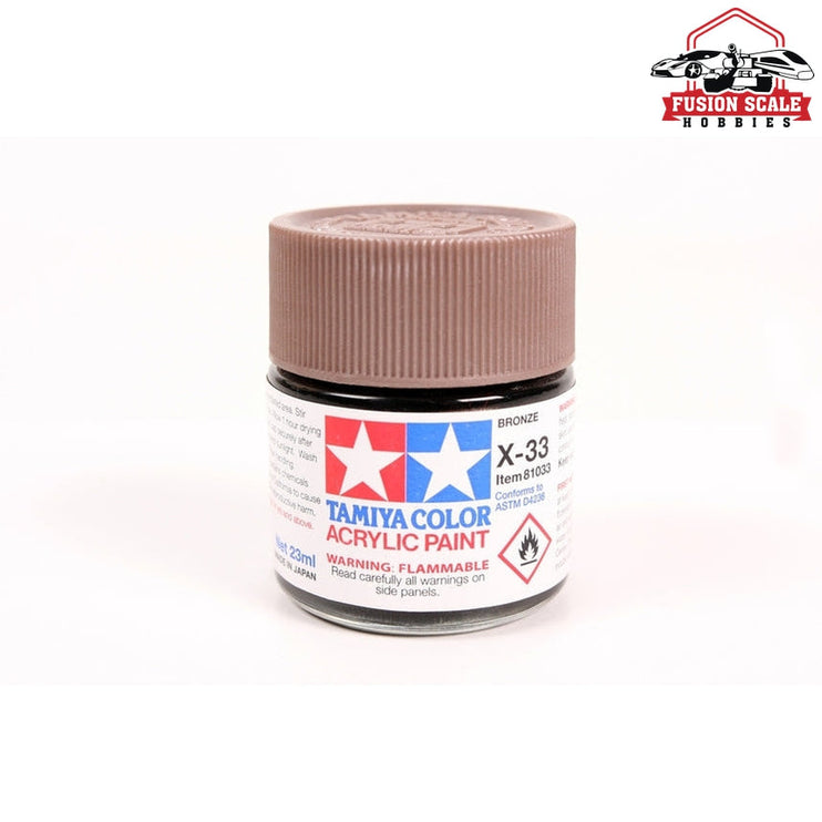 Tamiya Acrylic X-33 Bronze 23ml Bottle Model Parts Warehouse