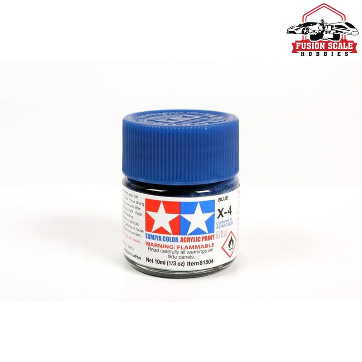 Tamiya Acrylic X-4 Blue 10ml Bottle Model Parts Warehouse