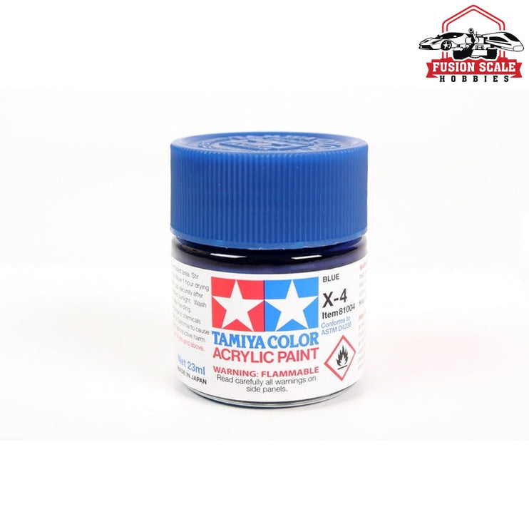 Tamiya Acrylic X-4 Blue 23ml Bottle Model Parts Warehouse