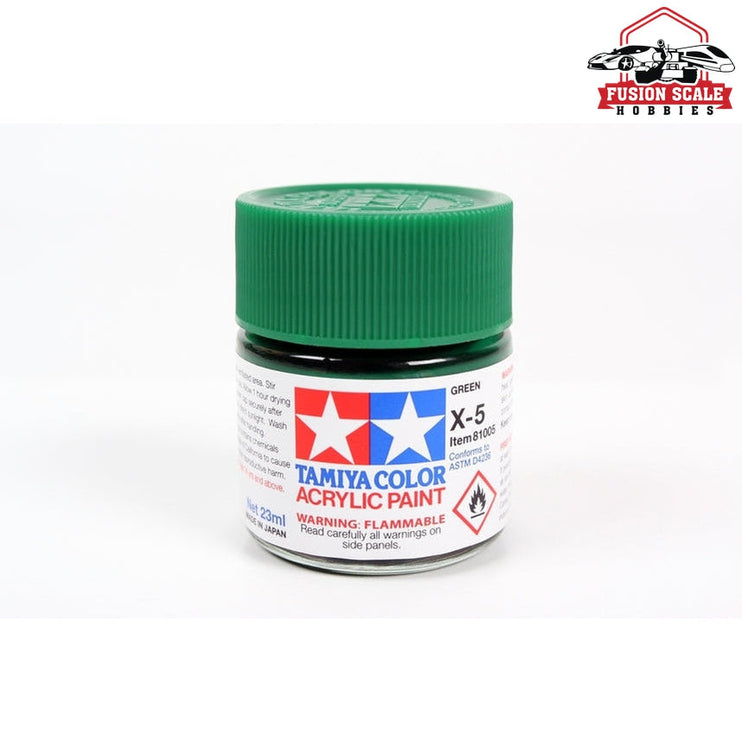 Tamiya Acrylic X-5 Green 23ml Bottle Model Parts Warehouse