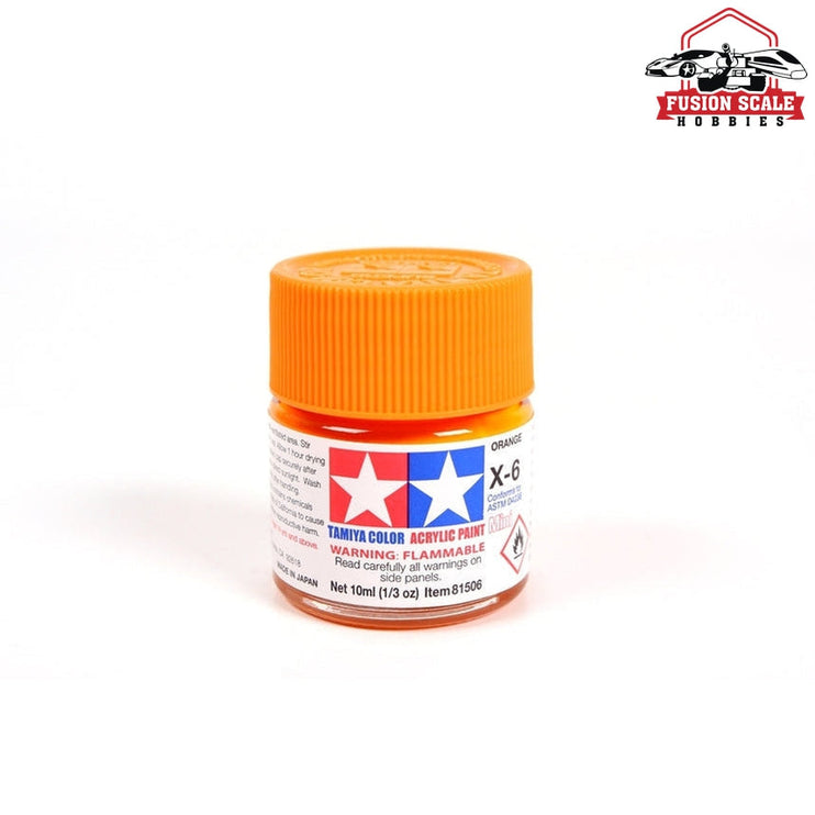 Tamiya Acrylic X-6 Orange 10ml Bottle Model Parts Warehouse