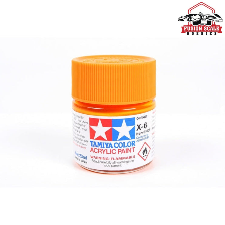 Tamiya Acrylic X-6 Orange 23ml Bottle Model Parts Warehouse