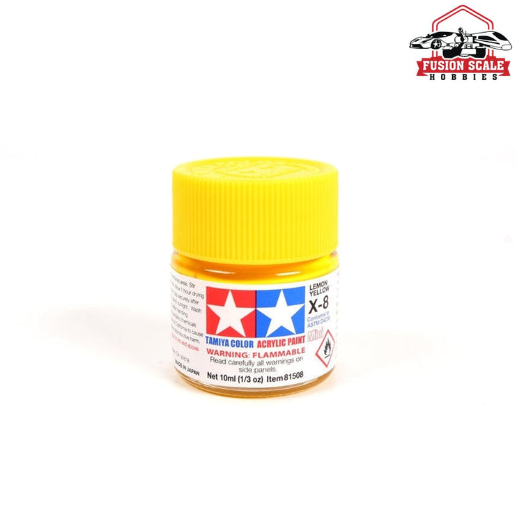 Tamiya Acrylic X-8 Lemon Yellow 10ml Bottle Model Parts Warehouse