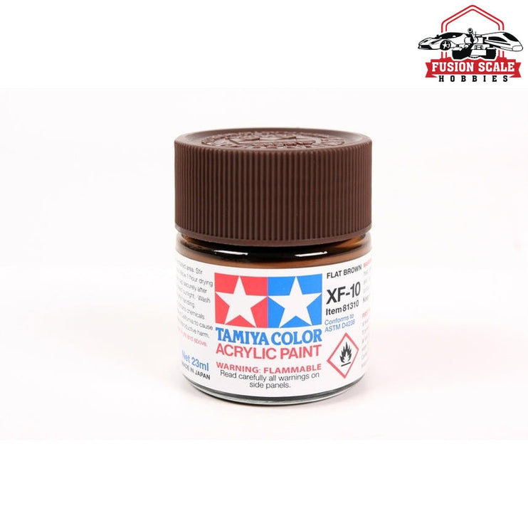 Tamiya Acrylic XF-10 Flat Brown 23ml Bottle Model Parts Warehouse