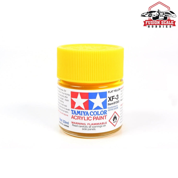 Tamiya Acrylic XF-3 Flat Yellow 23ml Bottle Model Parts Warehouse