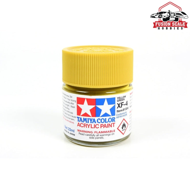 Tamiya Acrylic XF-4 Yellow Green 23ml Bottle Model Parts Warehouse